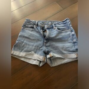 soft stretchy jean shorts
